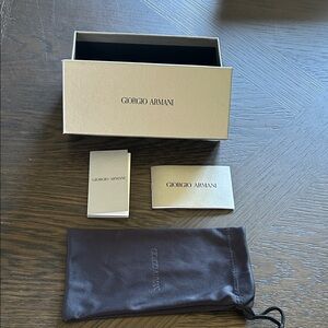 Giorgio Armani Glasses Box and Dusty Set
